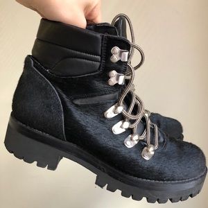 Shelly’s London Pony Hair Hiking Boot